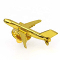 Custom Metal Gold Plated Pin Badges Crafts Fancy Airplane Badge Jewelry Brooch Pin